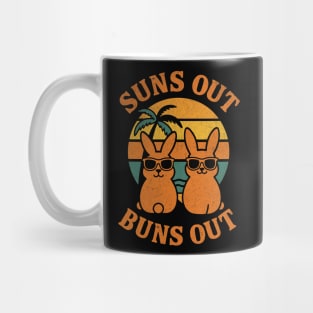 Suns Out Buns Out Funny Summer Bunny Beach Design Mug
